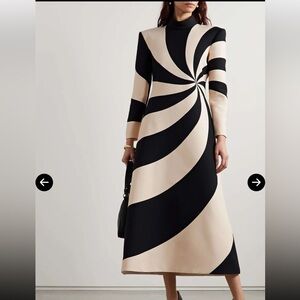 Gucci Black and Cream Swirl Dress